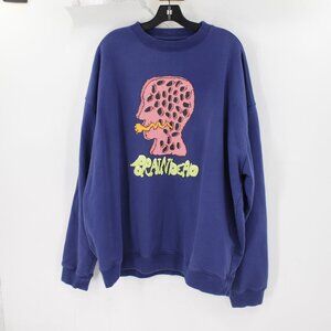 Brain Dead Sweatshirt Mens 2XL Cotton Long Sleeve Crewneck Graphic Streetwear